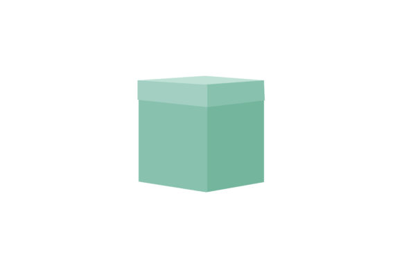 Blue Christmas Gift Box Illustration