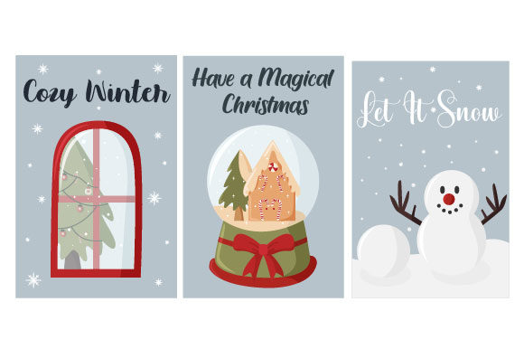 Christmas Card Cold Season Illustrations