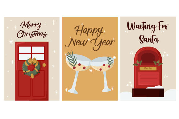 Christmas Card Wintertime Illustrations