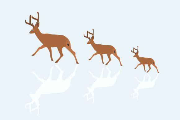 Christmas Reindeer in the Snow