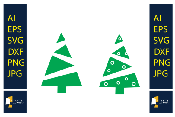 Christmas Tree Green Zigzag Illustrations