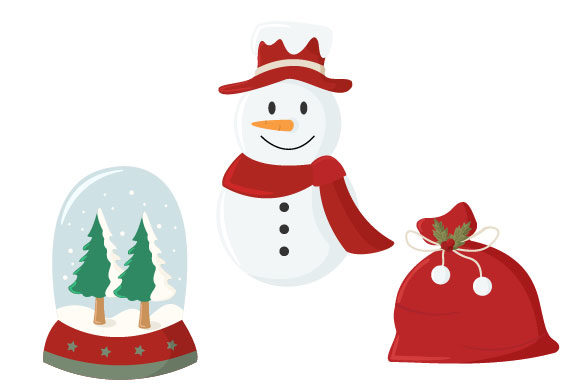Christmas Vector Art Illustration for Local Business Branding