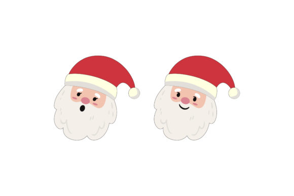 Santa Head Illustrations for Festive Design