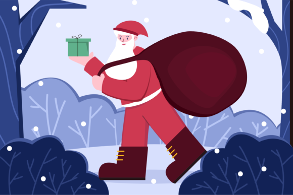 Santa Illustrations for Blog Design