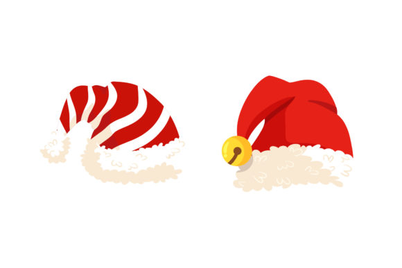 Santa s Hat Assets Vector Christmas Set