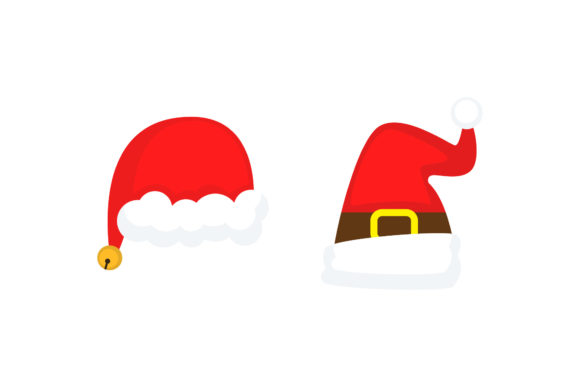 Santa’s Hat Asset Vectors Christmas Set